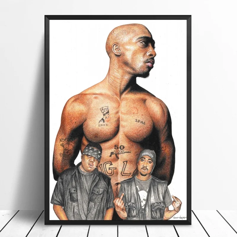 Коллекция знаменитостей Ikons 2Pac Hepburn Biggie фильмы и музыка искусство холст печать
