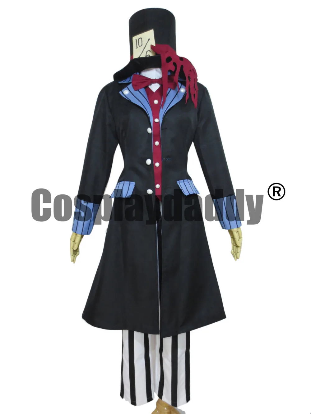 Black Butler Kuroshitsuji Undertaker Cosplay Costume + Hat deluxe version | Тематическая одежда и униформа