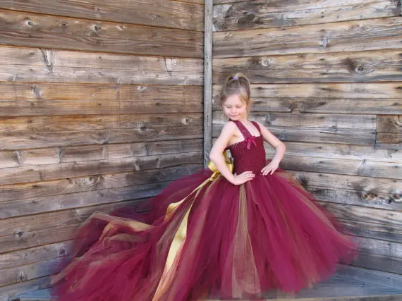 Темно синее Цветочное платье для девочек со шлейфом пачка Тюлевое детское