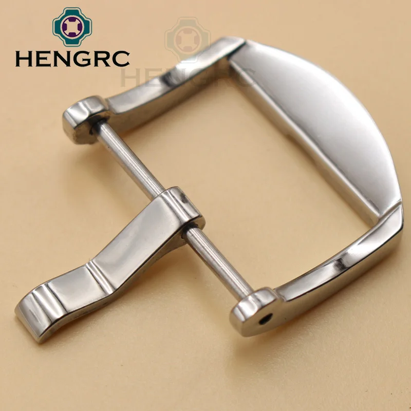 20mm 22mm Watchbands Strap Buckle Solid 316L Stainless Steel Polished Screw-In Pre-V Clasp Watch Band Accessories For Panerai