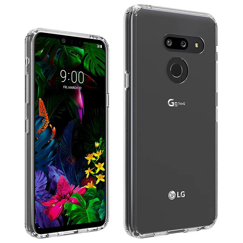 Для LG G8 Дело ТПУ Бампер Жесткий ПК акрил ясно Hybrid Кристалл Телефон задняя крышка для LG G8 ThinQ G 8 LGG8 Пластик случае Coque Капа