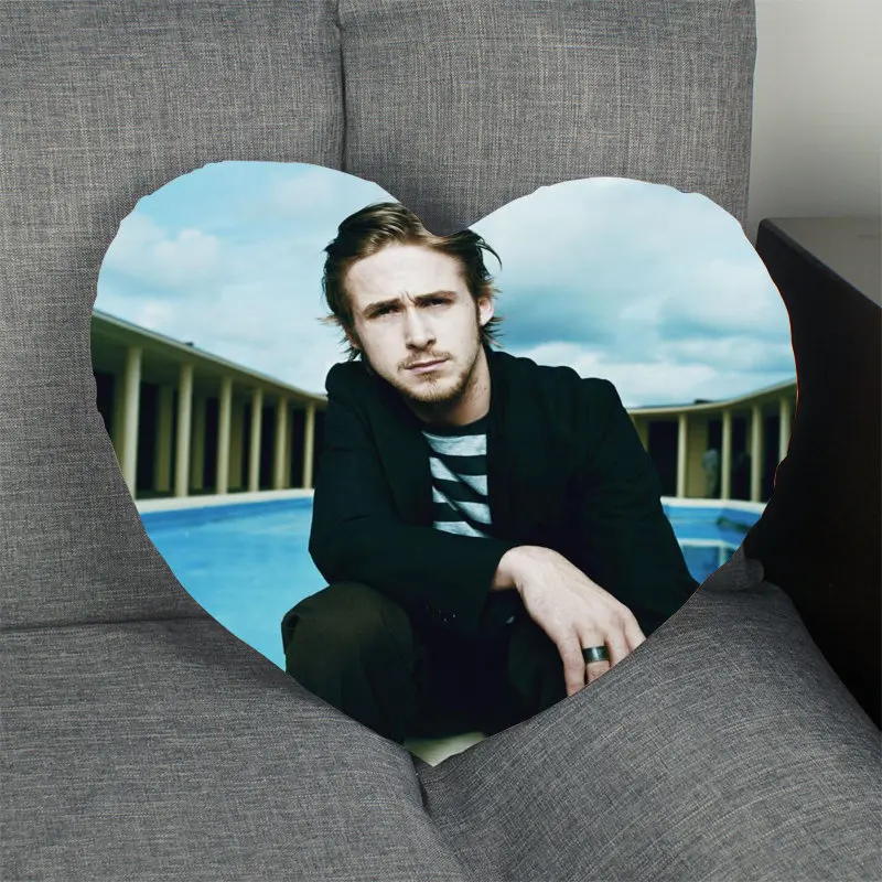 10 Чехол для подушки Ryan Gosling в форме сердца, атласная ткань, наволочка для подушки для дома, спальни, свадебного украшения, наволочки - Цвет: 10
