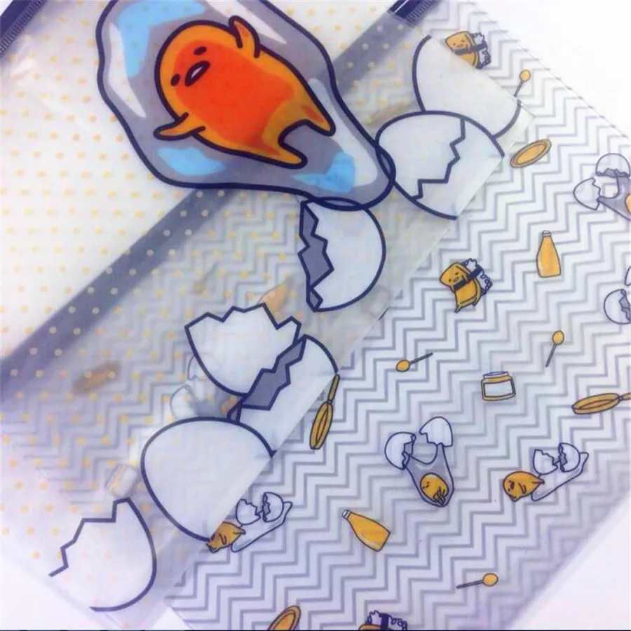 20 шт./партия 222*180 мм Kawaii Mr. Lazy Egg ПВХ прозрачные пенальбэг Gudetama мешки для очистки DIY канцелярские сумки офисные школьные принадлежности