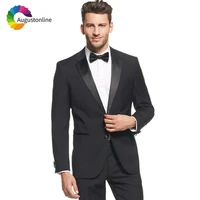 black men suits for wedding groom evening party formal custom slim fit prom tailored made tuxedo best man blazer costume 2 piece