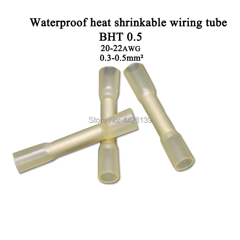 100Pcs heat shrinkable pair wiring electrical crimping connector AWG20 22 16 14 12 10 waterproof terminal|Терминалы| |