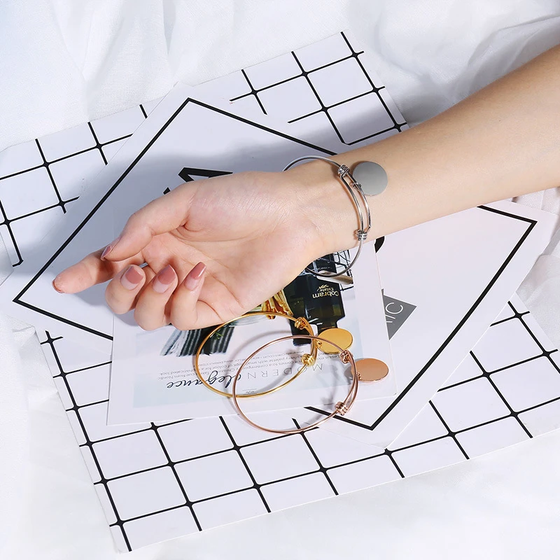 Женский Алекс браслет Длина регулируемый из нержавеющей стали покрыто розовым