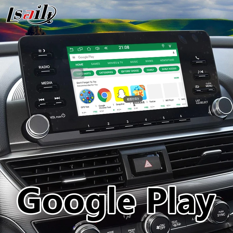 Все в одном подключи и работай Android GPS навигатор для 2018 Honda Accord встроенный