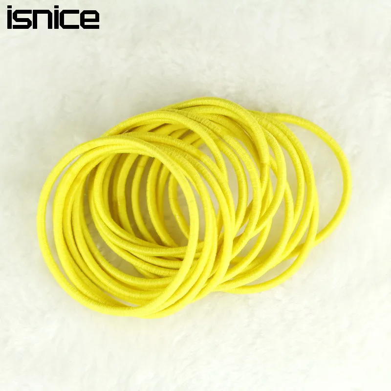 Isnice Dia 5cm Шпильки для волос эластичные держатели веревка девочка женщины резиновые резинки для аксессуаров для волос включены.