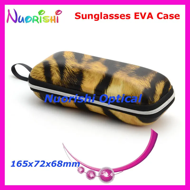 20 шт. солнцезащитные очки С Рисунком Тигра и леопарда 2 цвета жесткий чехол на