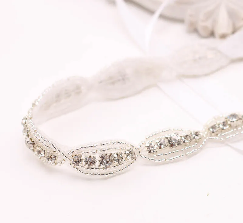 Повязка на голову со стразами для маленьких девочек аксессуары волос Свадебная