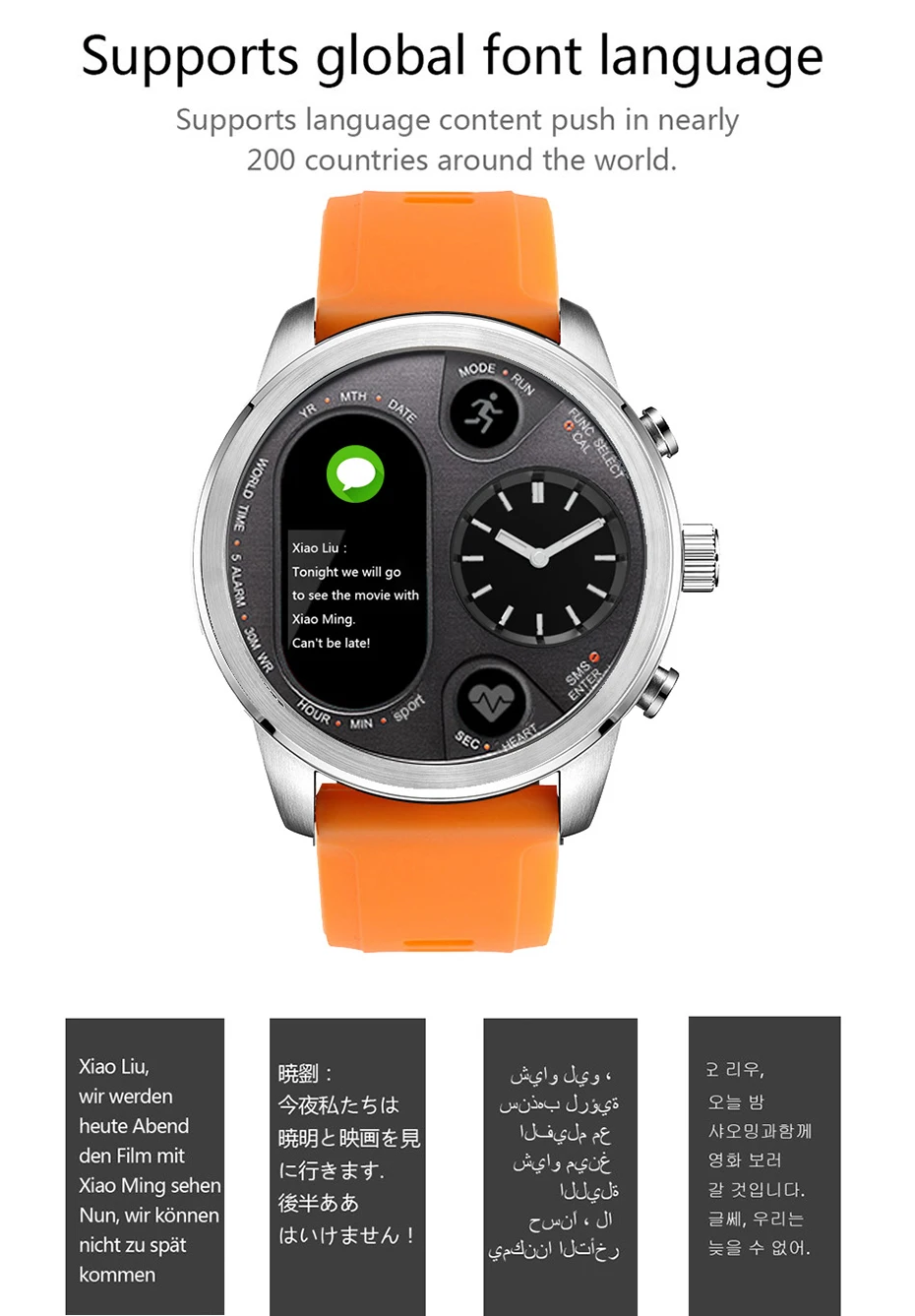 Maxinrytec T3 Sport Hybrid Смарт часы из нержавеющей стали Фитнес трекер IP68 Водонепроницаемый BRIM SmartWatch для человека
