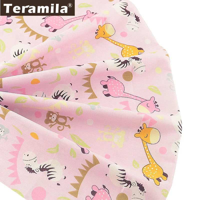 Teramila Tecido 100% хлопок DIY швейный материал розовый животные Стиль Скрапбукинг
