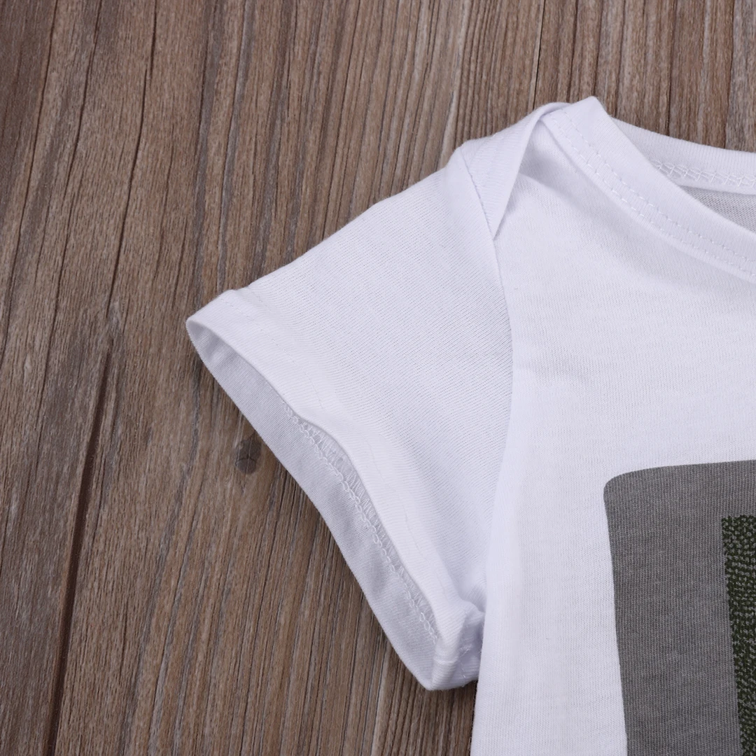 2017 Милый Летний комбинезон с короткими рукавами для новорожденных мальчиков и