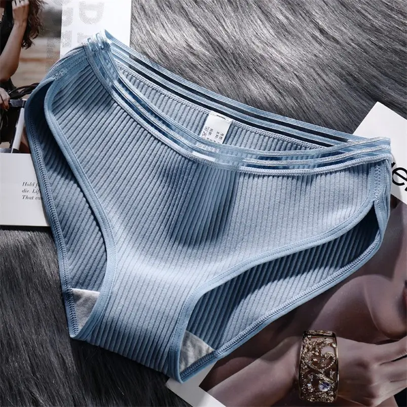 M-4XL, женские трусики, хлопок, одноцветные, для девочек, трусики сексуальное женское нижнее белье, женское повседневное нижнее белье, женские трусы - Цвет: DarkBlue