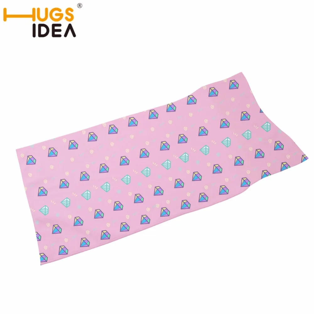 

Хлопковое полотенце для лица HUGSIDEA, мягкое полотенце для волос с 3D алмазным принтом, абсорбирующее полотенце для детей и взрослых, товары для...