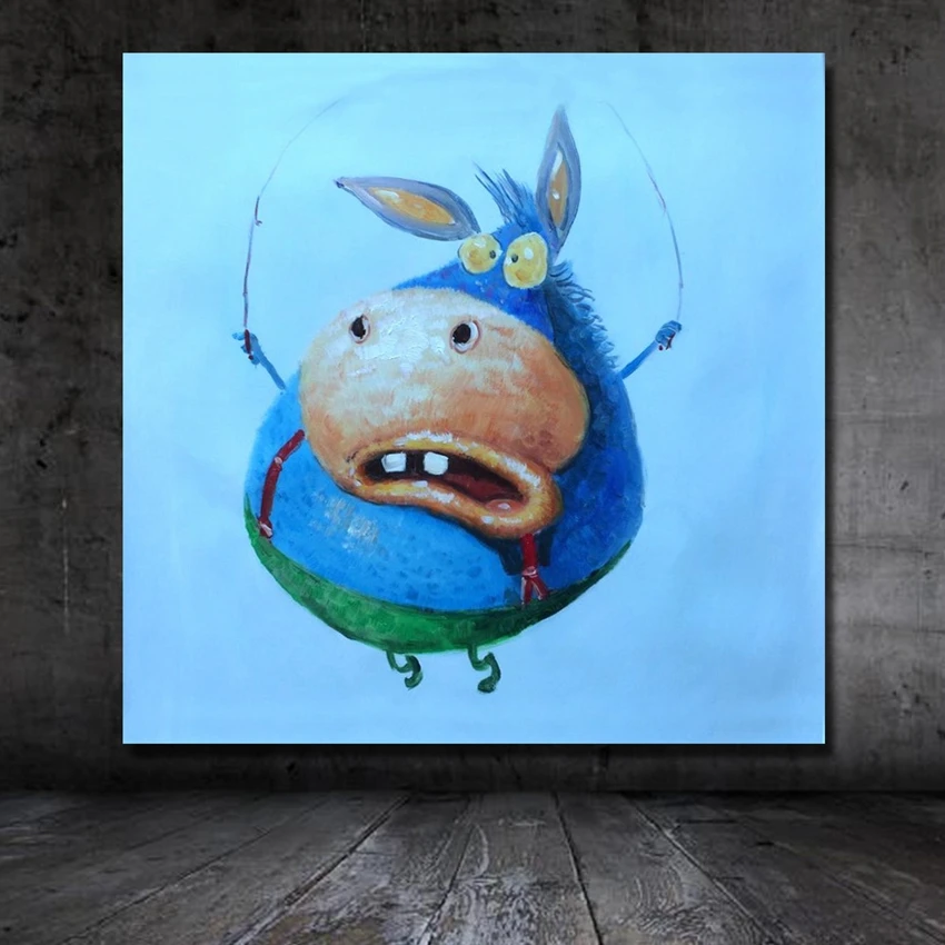 Современная абстрактная картина маслом животные искусство картины набор