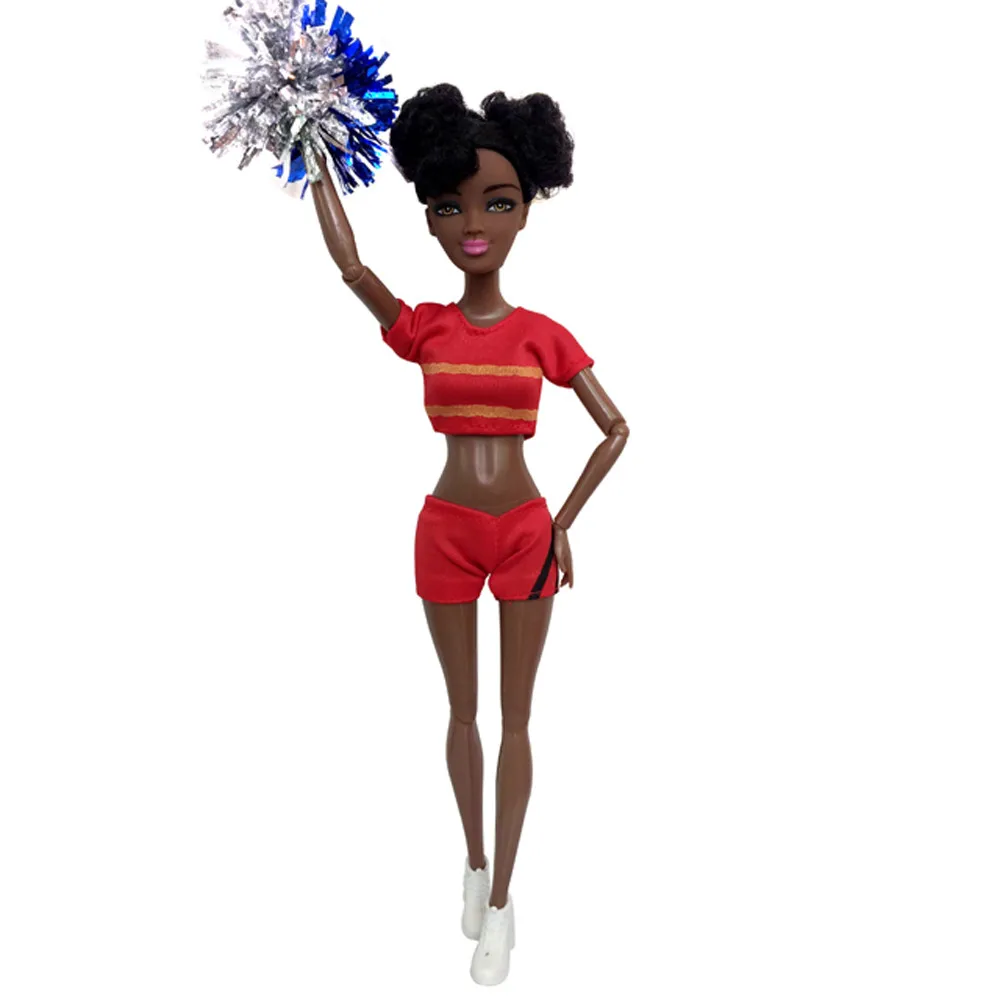 Red Huang neeky#501 hot Kid Toy Детские подвижной шарнир в африканском стиле игрушки куклы черная кукла лучший подарок игрушка модный дизайн; Лидер продаж; - Цвет: Red
