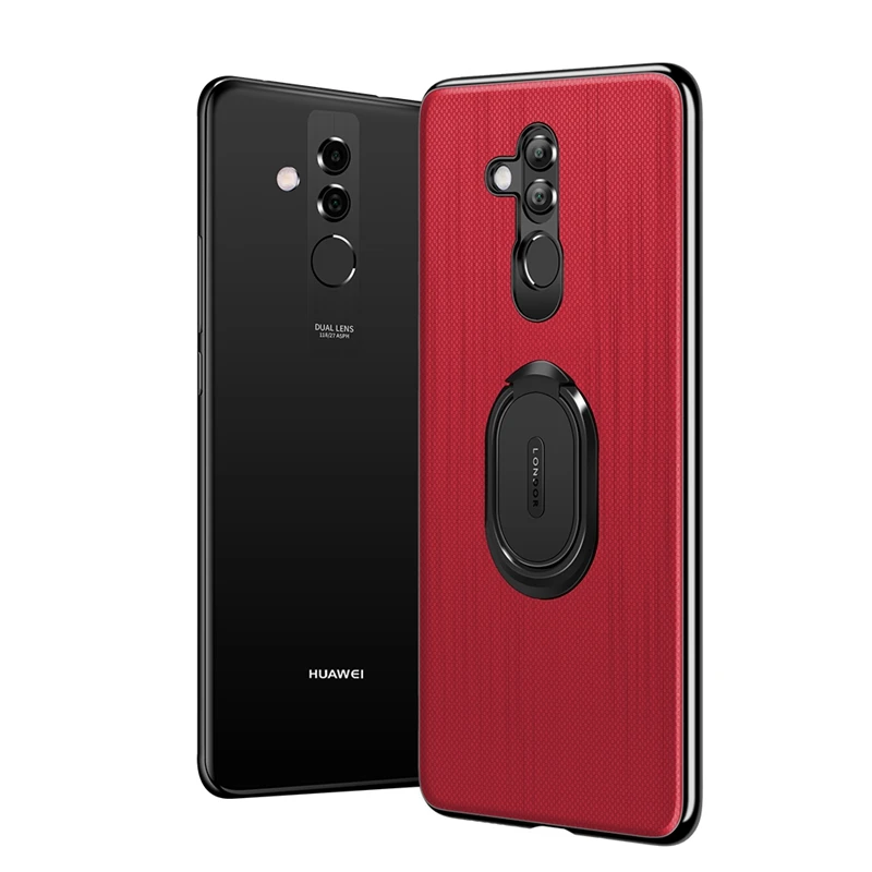 Красный 360 чехол с кольцом для пальца для huawei p20 litepro mate 20 Lite Магнитная подставка чехол для huawei Nova 3 3i 2s 3e mate 20X чехол - Цвет: Красный