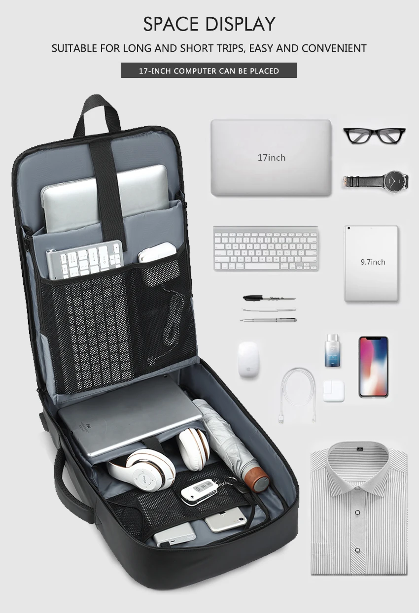 Многофункциональный рюкзак mochila masculina USB для ноутбука, рюкзак для путешествий, рюкзак mochila escolar rugtas