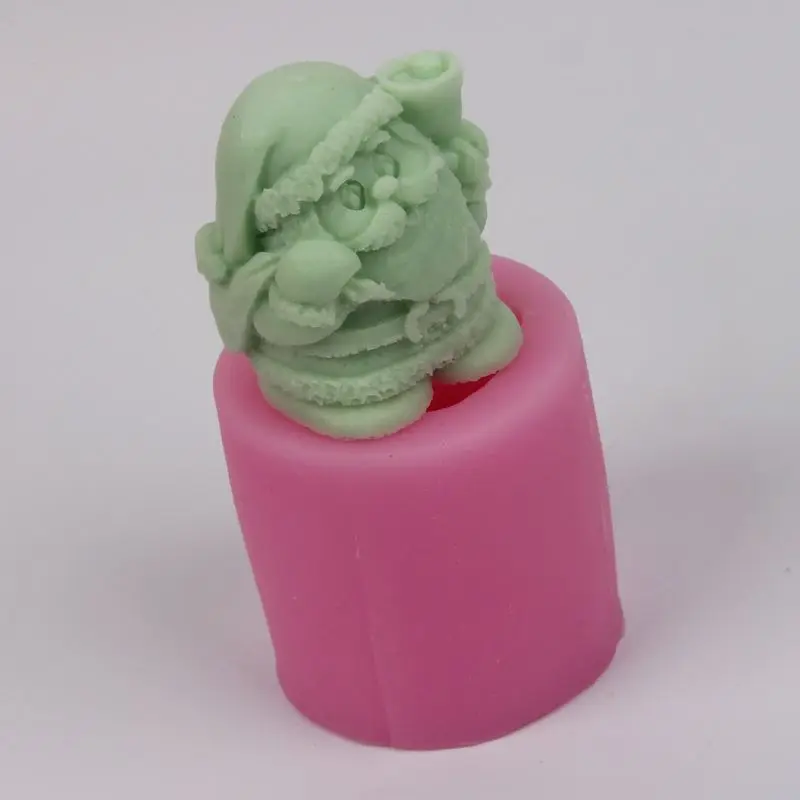 3D Рождественская фотоформа BJ018 силиконовое мыло в форме мороза сделай сам|soap