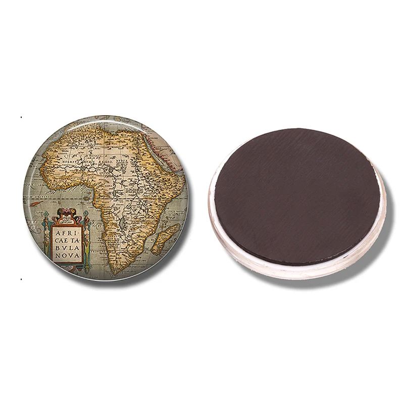 Африканская антикварная карта 30 мм магнит на холодильник индийская фотография