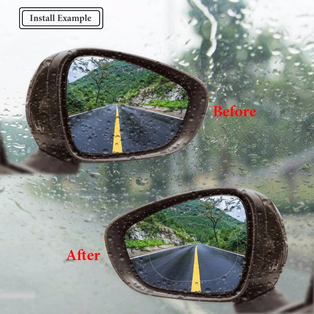 IOKONE Anti Fog Side Car Mirror Sticker Clear Rearview Protective Film Waterproof Rainproof Plastic Anti-glare | Автомобили и