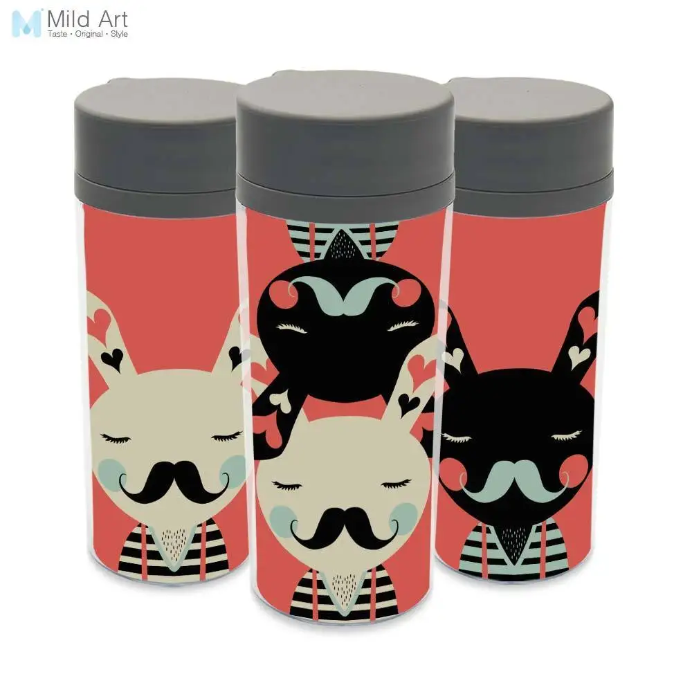 Пластиковые изолированные красные Kawaii хипстерские животные Кролик