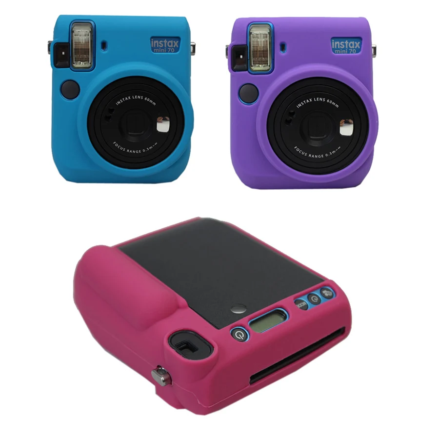 Портативный резиновый силиконовый чехол для камеры fujifilm instax mini70 mini90 mini 70 90