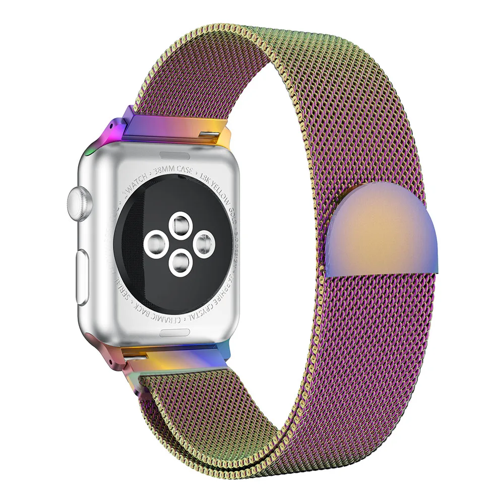 Магнитный ремешок Миланская петля для Apple Watch 38/40mm4 2/44 мм браслет из нержавеющей