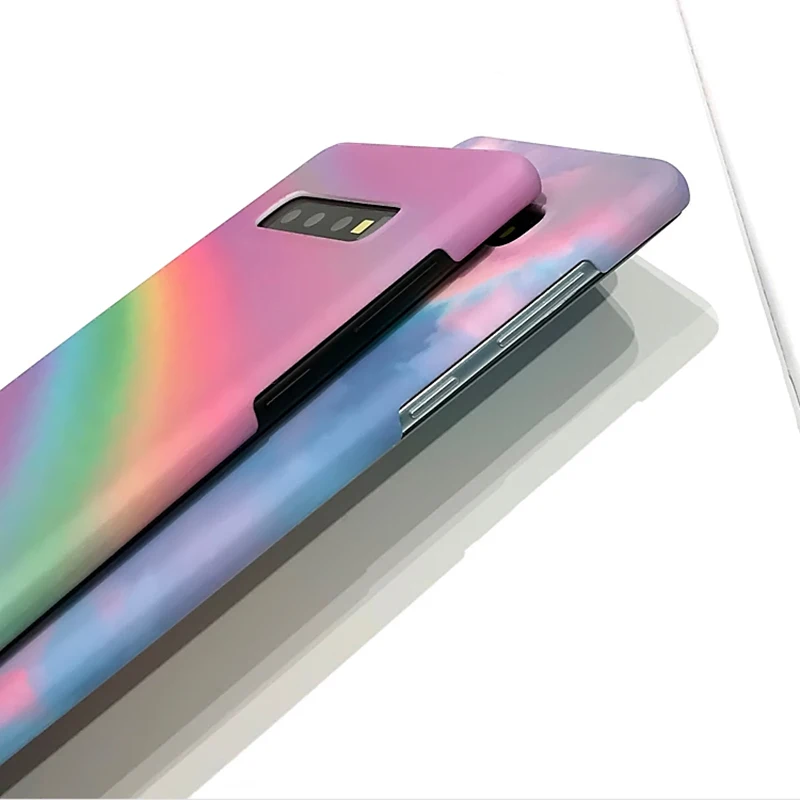 YHBBCASES для Samsung Galaxy S10 S8 S9 Plus модный Радужный чехол телефона Note 8 9 цветные жесткие