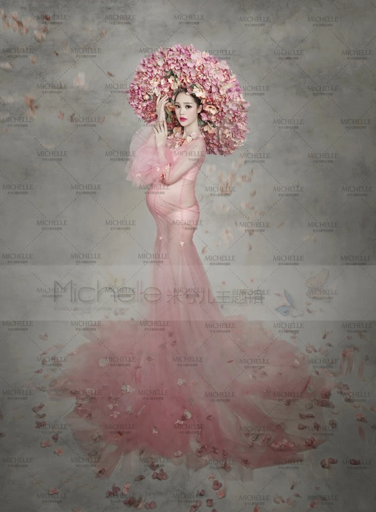 Новинка модный реквизит для фотосъемки беременных женщин розовое платье без