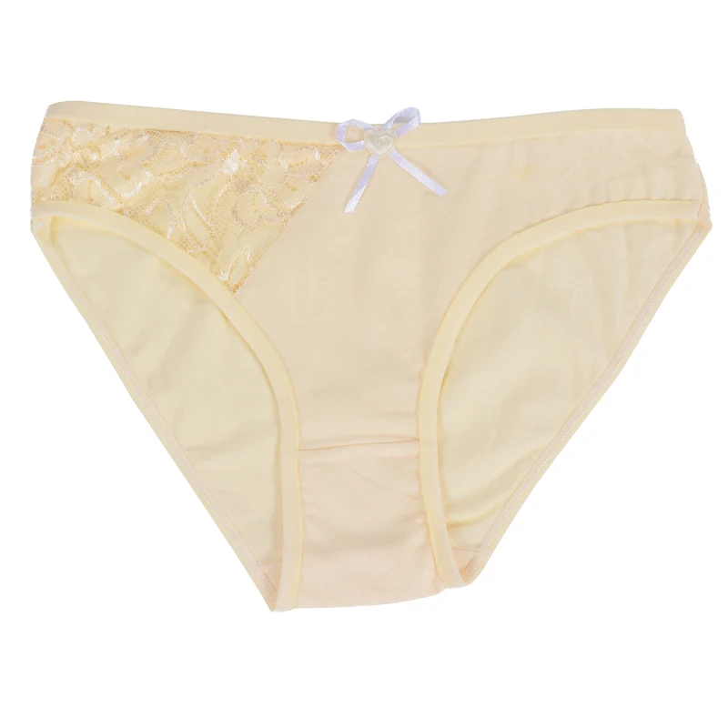 

2018 Time-limited Real Solid Spandex Panties Cute High Quality Women Underwear Cotton Briefs Bow Gas Thongs Panties 86706