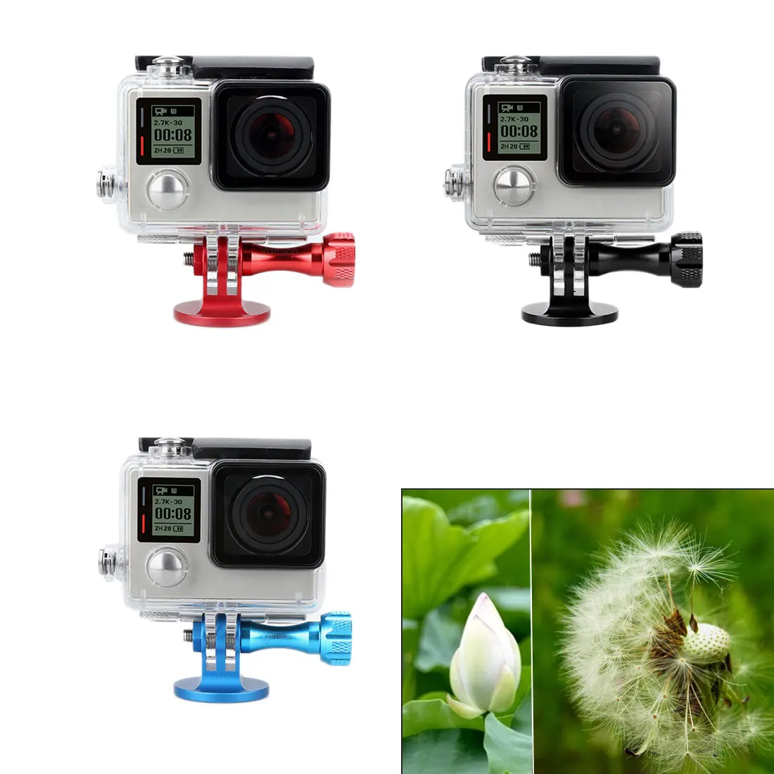 Крепление для штатива Go Pro CNC из алюминиевого сплава адаптер GoPro HERO 5 4 3 + 2 1 SJ4000