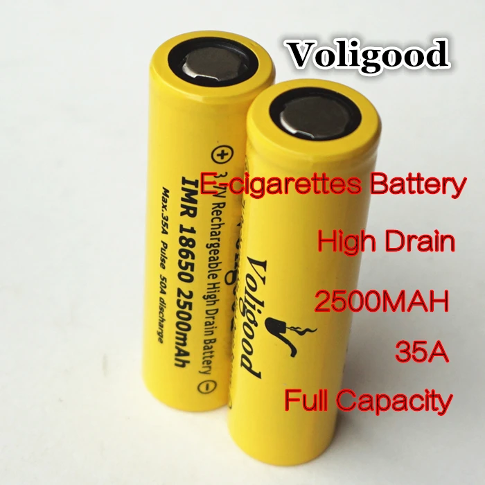 Перезаряжаемые литий ионные аккумуляторные батареи Voligood IMR 18650 35ah 50 Ач 2500 мАч 3 7 в 6