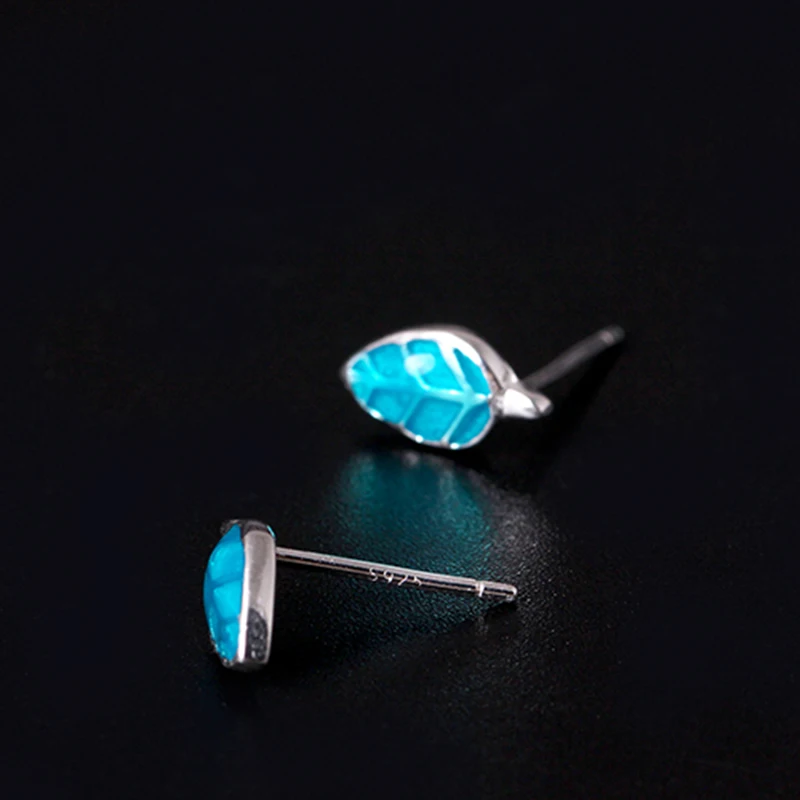 LARGERLOF Feather Earrings 925 Sterling Silver Fashion Stud Women ED10199|stud earrings|earrings fashionearrings for |