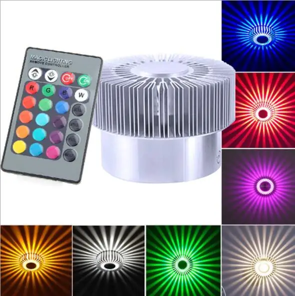 Креативная простая светодиодная настенная лампа RGB Подсолнухи подходит для