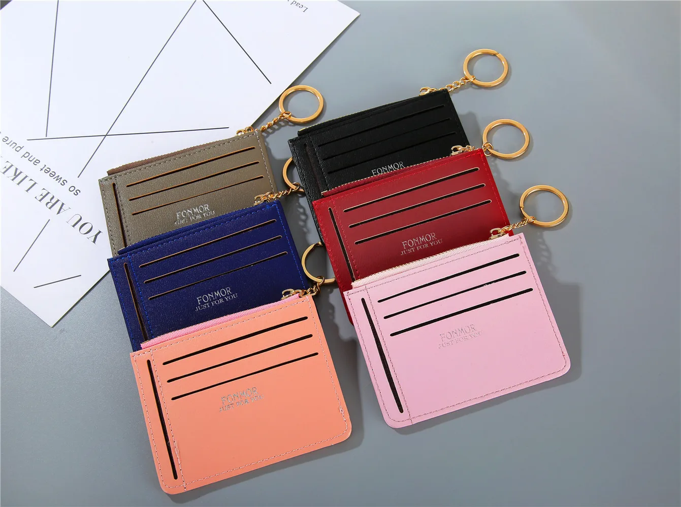Лидер продаж кожаные держатели для кредитных карт женский маленький кошелек на