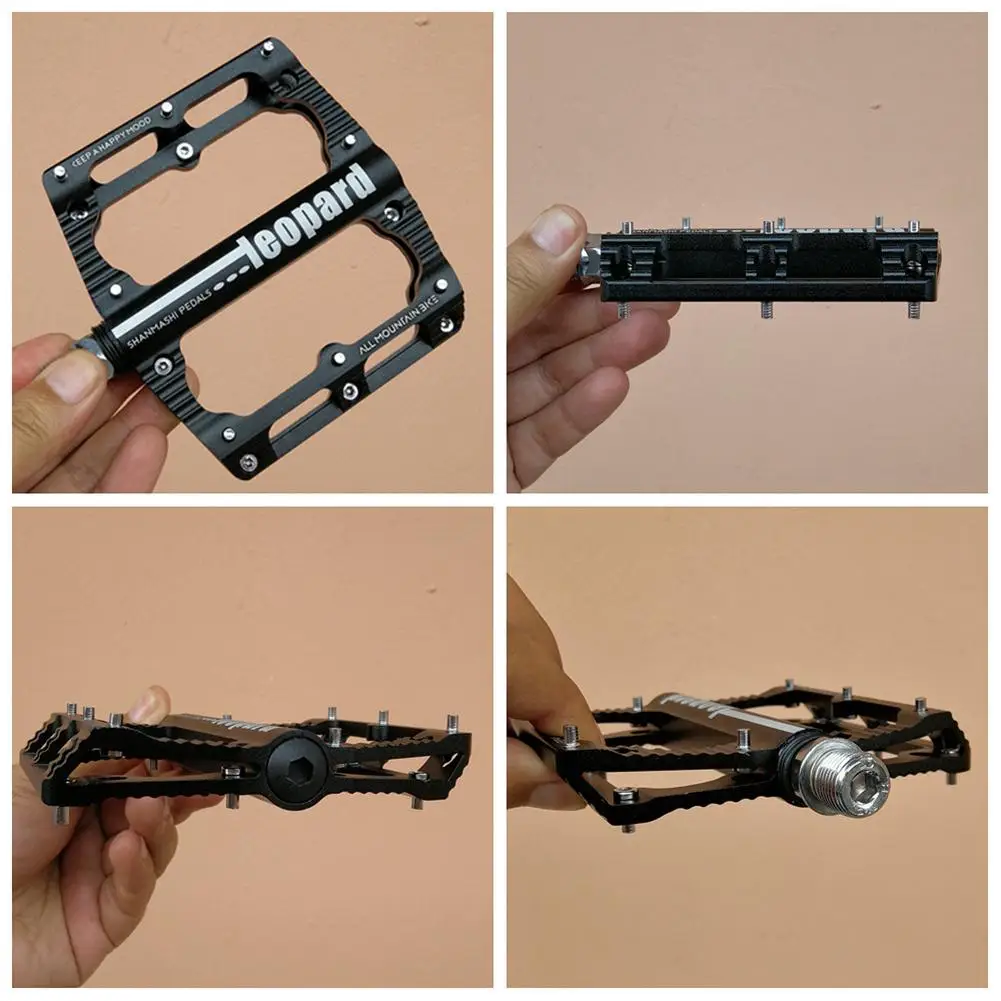 Алюминиевый CNC плоский горный велосипедный Подшипник педали MTB большой удобный велосипед педаль с противоскользящими гвоздями