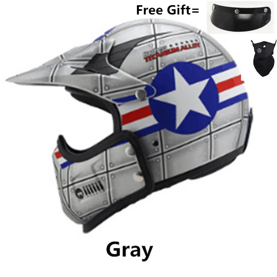 Винтажный moto cross moto rcycle шлем Ретро Кафе Racer Vespa открытое лицо каск полное лицо casco moto модульный Мото шлем в горошек - Цвет: 5 without mask