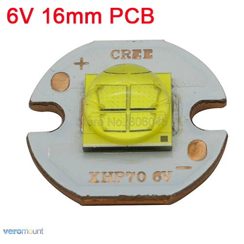 6V 16mm PCB 20 Вт 7070 6 в или 12 В 6500 к холодный белый Светодиодный излучатель высокой мощности на 16 мм 20 мм медной печатной плате вместо Cree XHP70 XHP70.2 светодиодный Диод - Испускаемый цвет: 6V 16mm PCB