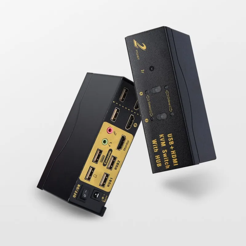 2 порта KVM переключатель HDMI совместимый USB2.0 Mit аудио сплиттер Maus tastatur 4 karat x HD Schalter с