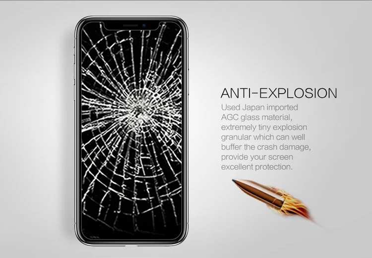Чехол в подарок) для Apple iPhone XS защита экрана Nillkin H + Pro 2 5 D круглый край 0 мм