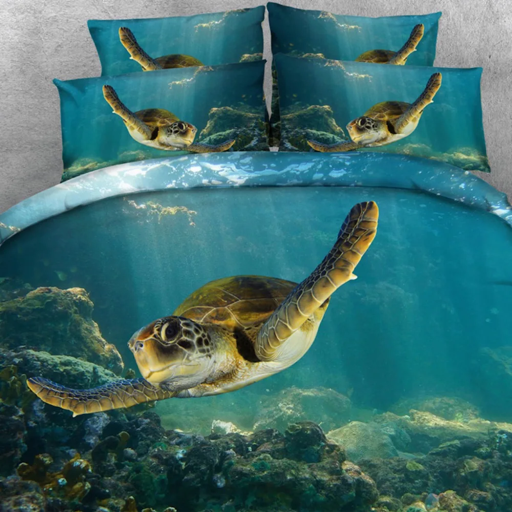 4 шт./комплект постельное белье для мальчиков с черепашками|children bed covers|bed coverchildren