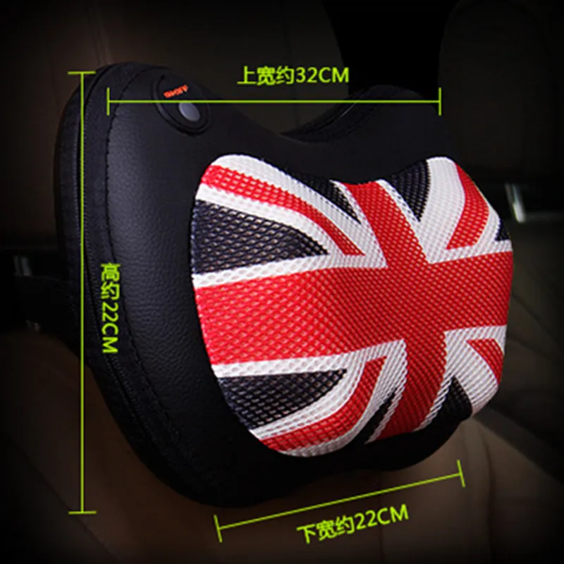 Портативный автомобильный подголовник из искусственной кожи и сетчатый чехол