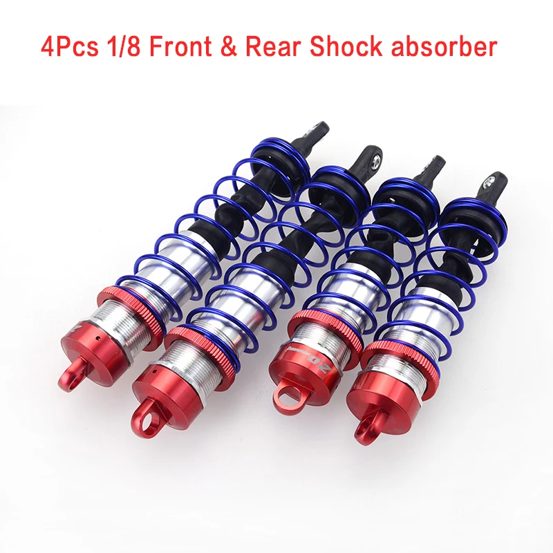 

4Pcs 120mm Front & 143mm Rear Shock Absorber Damper Suspension for 1/8 JLB HSP EM Racing DHK HPI DF-Model Truck Buggy Truggy