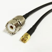 new sma male plug switch uhf female jack so239 jumper cable rg58 wholesale fast ship 100cm 40adapter