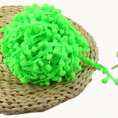 1PCS FOR 5 YARD L 5yard/lot 1 см Ширина красочные pp мяч эластичного кружева лента с отделкой кисточками швейная материал аксессуары для дома украшения HB-2-20 - Цвет: 1PCS FOR 5 YARD L