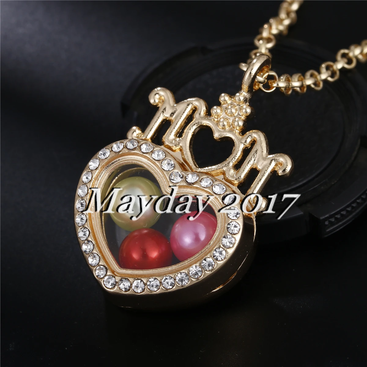 Стеклянный плавающий медальон с изображением сердца матери кулон ожерелье