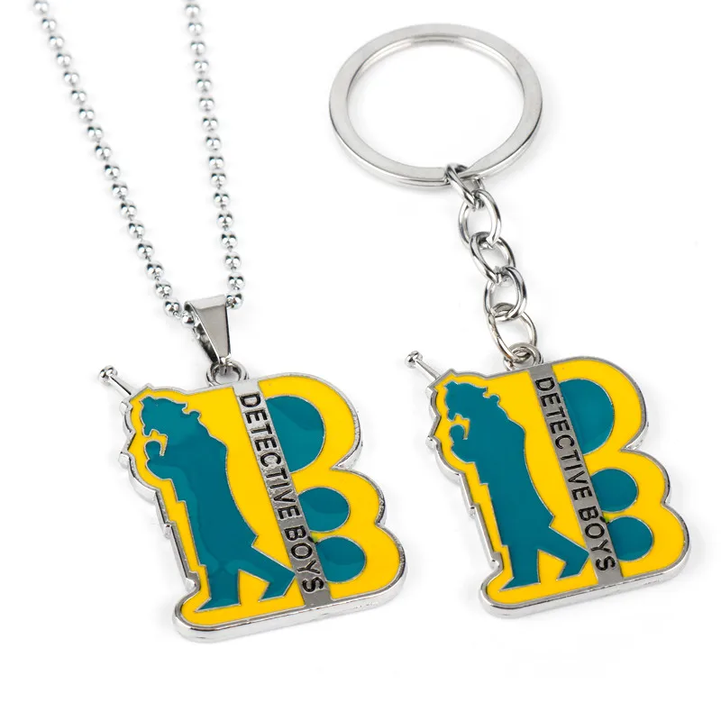 Ожерелье с детективом Конан брелок эмалированные металлические подвески