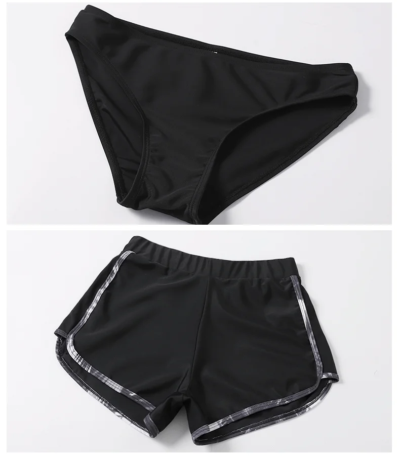 Swimwear Women's Swim Fitness Rush Guard Outdoor Sports Swimming Diving Surfing 5-Piece Set Long Sleeve Leggings Shorts Bikini